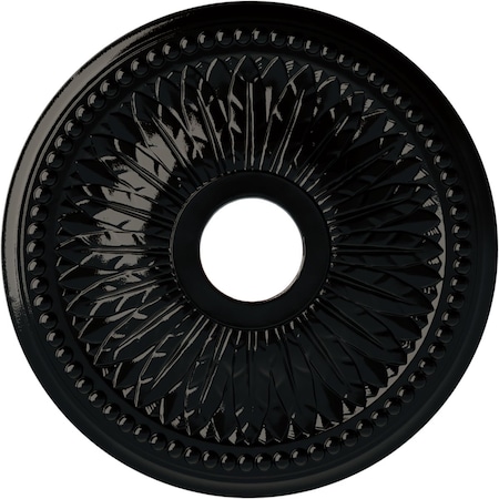 Bailey Ceiling Medallion (Fits Canopies up to 5 3/4"), 18"OD x 3 3/4"ID x 1 1/2"P, Black Pearl